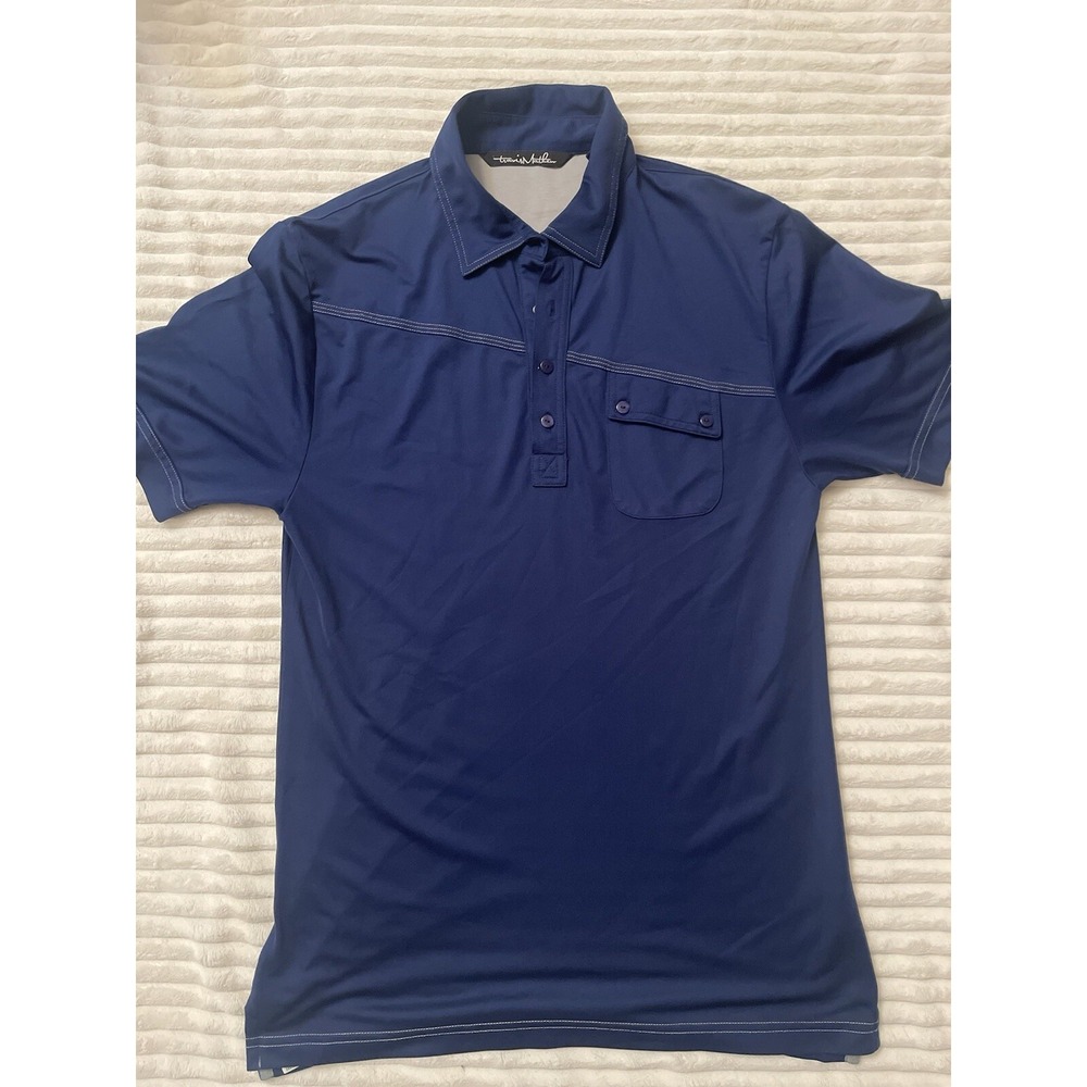 Travis Matthew Polo Shirt‎ Mens Medium Blue Golf Athleisure Activewear Preppy